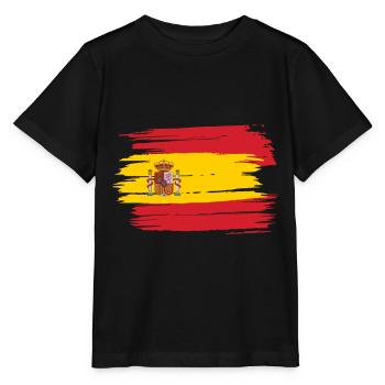 Drapeau espagnol - T-shirt bio MINI CREATOR Stanley/Stella Enfant - noir - Devant - Mikhail (115cm)