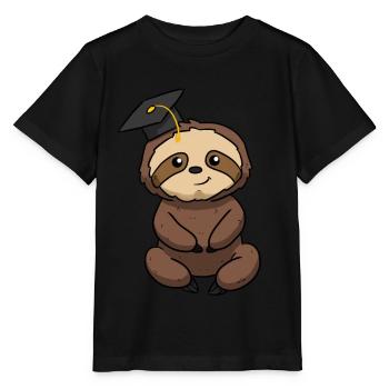 Paresseux de graduation - T-shirt bio MINI CREATOR Stanley/Stella Enfant - noir - Devant - Mikhail (115cm)