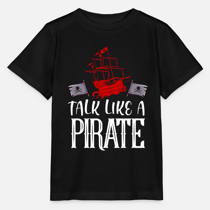 schrecklicher Pirat mit Piratenschiff Geschenk - Stanley/Stella Kinder T-Shirt MINI CREATOR  - Schwarz