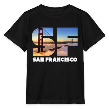 San Francisco - Stanley/Stella Kinder T-Shirt MINI CREATOR  - Schwarz - Vorne - Mikhail (115cm)