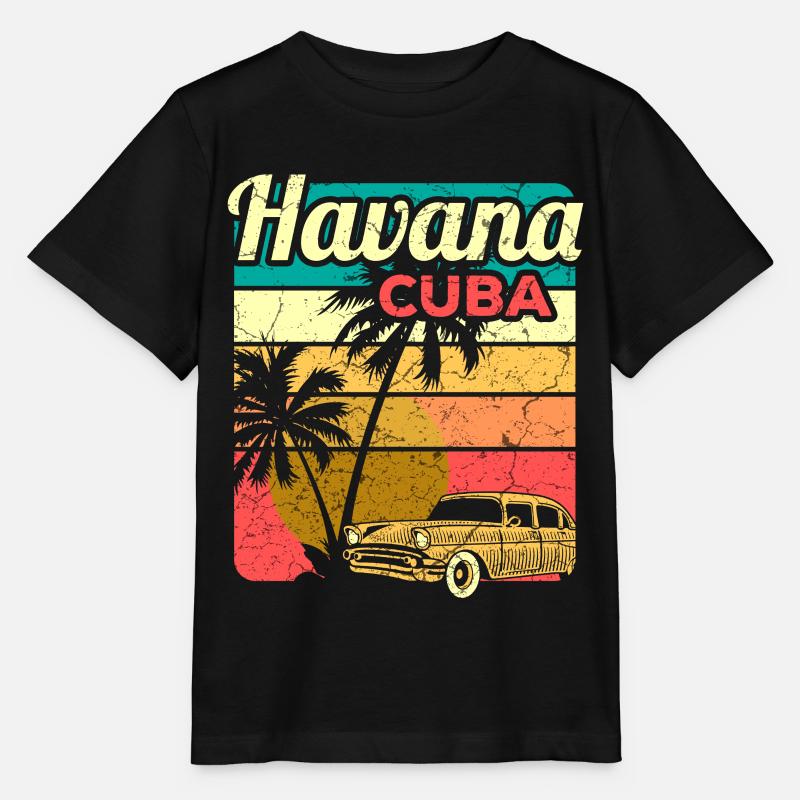 Cuba Caraïbes Vacances cubaines Vacances latines - T-shirt bio MINI CREATOR Stanley/Stella Enfant - noir