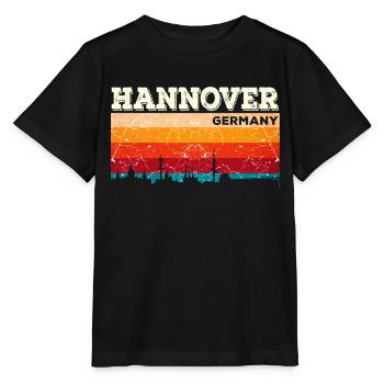Ville natale de Hanovre Allemagne - T-shirt bio MINI CREATOR Stanley/Stella Enfant - noir - Devant - Mikhail (115cm)