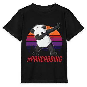 Panda Dabbing panda panda panda Panda Bébé - T-shirt bio MINI CREATOR Stanley/Stella Enfant - noir - Devant - Mikhail (115cm)