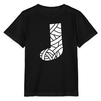 Broken leg plaster fracture plaster of paris - Stanley/Stella MINI CREATOR Kids’ T-Shirt - black - Front - Mikhail (115cm)