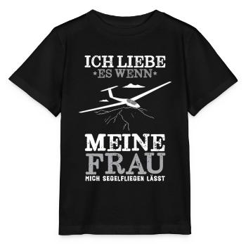 Segelflieger Segelfliegen Pilot Geschenk - Stanley/Stella Kinder T-Shirt MINI CREATOR  - Schwarz - Vorne - Mikhail (115cm)