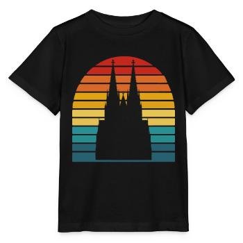 Cologne Cathedral Retro Vintage Kölsch Kölner - Stanley/Stella MINI CREATOR Kids’ T-Shirt - black - Front - Mikhail (115cm)