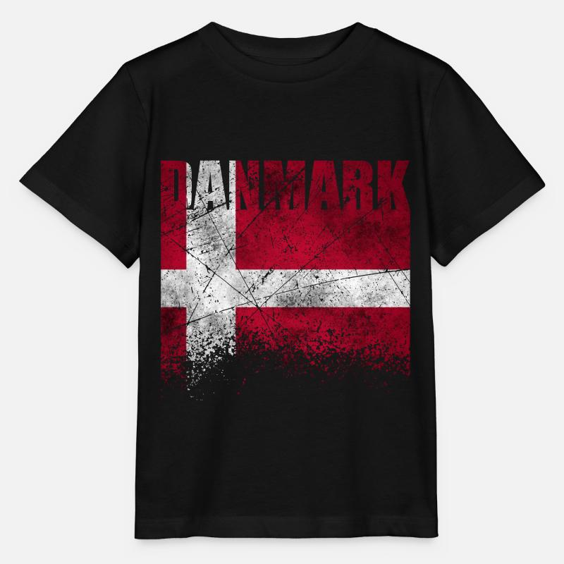 Danemark drapeau drapeau danois scandinavie vacances - T-shirt bio MINI CREATOR Stanley/Stella Enfant - noir