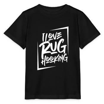 Ich liebe Teppichhäkeln Geschenk Häklerin Teppich - Stanley/Stella Kinder T-Shirt MINI CREATOR  - Schwarz - Vorne - Mikhail (115cm)