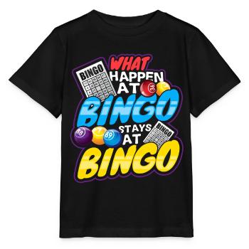 Bingo - Stanley/Stella Kinder T-Shirt MINI CREATOR  - Schwarz - Vorne - Mikhail (115cm)