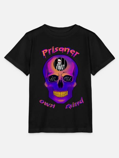 Prisoner in my own mind Totenkopf Geschenk Sprüche - Stanley/Stella Kinder T-Shirt MINI CREATOR - Schwarz