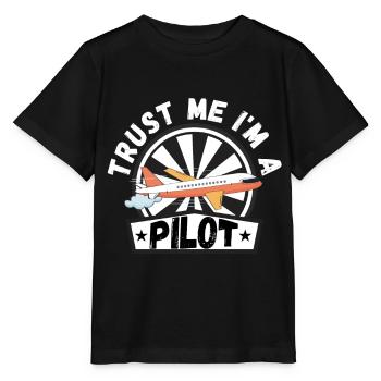 pilote - T-shirt bio MINI CREATOR Stanley/Stella Enfant - noir - Devant - Mikhail (115cm)