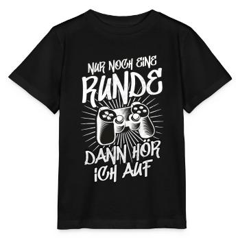 Nur noch eine Runde dann hör ich auf Gamer - Stanley/Stella Kinder T-Shirt MINI CREATOR  - Schwarz - Vorne - Mikhail (115cm)