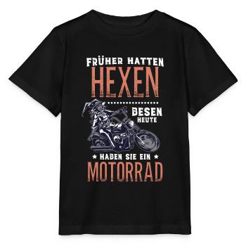 Motorrad Motorräder Bikerin Geschenkidee - Stanley/Stella Kinder T-Shirt MINI CREATOR  - Schwarz - Vorne - Mikhail (115cm)