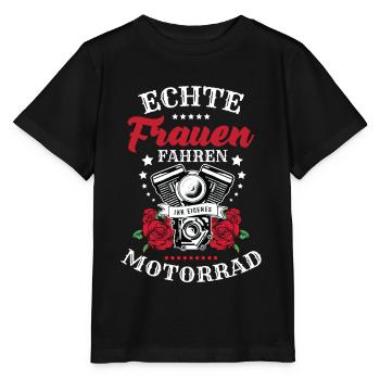 Motorrad Motorräder Bikerin Geschenkidee - Stanley/Stella Kinder T-Shirt MINI CREATOR  - Schwarz - Vorne - Mikhail (115cm)