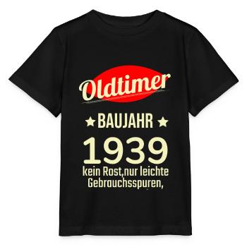 Oldtimer Baujahr 1939 Kein Rost Leicht Gebraucht - Stanley/Stella Kinder T-Shirt MINI CREATOR  - Schwarz - Vorne - Mikhail (115cm)