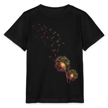Pusteblume, Löwenzahn, Knäuelgras - Stanley/Stella Kinder T-Shirt MINI CREATOR  - Schwarz - Vorne - Mikhail (115cm)