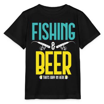 fishing fishing fishing fishing fishermen angler fish - Stanley/Stella MINI CREATOR Kids’ T-Shirt - black - Front - Mikhail (115cm)