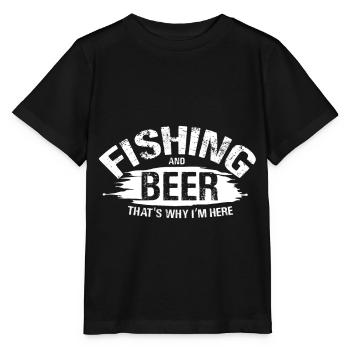 fishing fishing fishing fishing fishermen angler fish - Stanley/Stella MINI CREATOR Kids’ T-Shirt - black - Front - Mikhail (115cm)