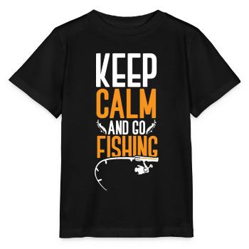 fishing fishing fishing fishing fishermen angler fish - Stanley/Stella MINI CREATOR Kids’ T-Shirt - black - Front - Mikhail (115cm)