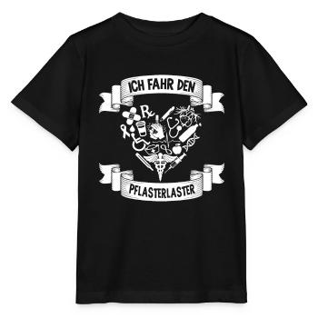 Ich fahr den Pflasterlaster Notarzt Sanitäter - Stanley/Stella Kinder T-Shirt MINI CREATOR  - Schwarz - Vorne - Mikhail (115cm)