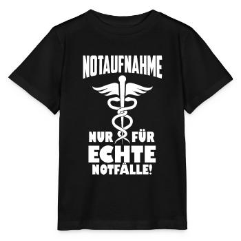 Notaufnahme Notarzt Sanitäter Notfälle - Stanley/Stella Kinder T-Shirt MINI CREATOR  - Schwarz - Vorne - Mikhail (115cm)