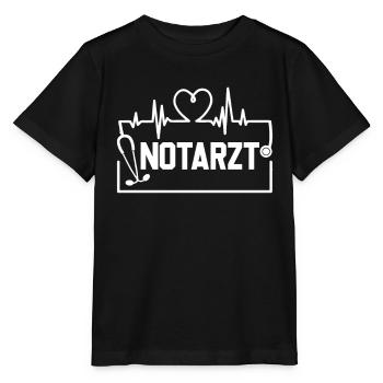 Notarzt Sanitäter Hilfe Rettungswagen - Stanley/Stella Kinder T-Shirt MINI CREATOR  - Schwarz - Vorne - Mikhail (115cm)