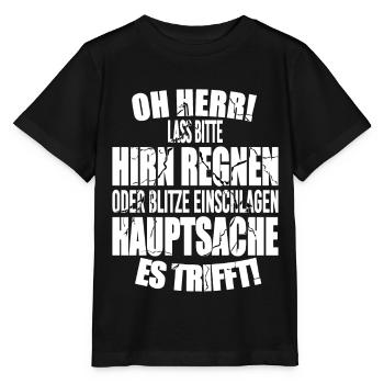 Lustige Sprüche Hirn Regen - Stanley/Stella Kinder T-Shirt MINI CREATOR  - Schwarz - Vorne - Mikhail (115cm)
