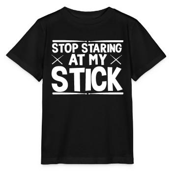 Starr nicht auf meinen Drumstick Drummer - Stanley/Stella Kinder T-Shirt MINI CREATOR  - Schwarz - Vorne - Mikhail (115cm)