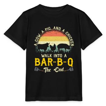 Grill Grill Master BBQ Gift - Stanley/Stella MINI CREATOR Kids’ T-Shirt - black - Front - Mikhail (115cm)