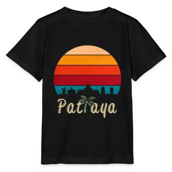 Pattaya Thailand Skyline - Stanley/Stella Kinder T-Shirt MINI CREATOR  - Schwarz - Vorne - Mikhail (115cm)