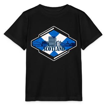 Schottland Flagge Schottisches Wappen Schotten - Stanley/Stella Kinder T-Shirt MINI CREATOR  - Schwarz - Vorne - Mikhail (115cm)