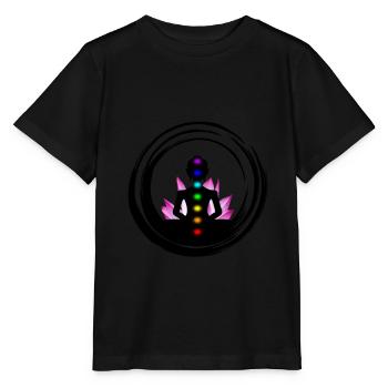 Chakra du Lotus - T-shirt bio MINI CREATOR Stanley/Stella Enfant - noir - Devant - Mikhail (115cm)