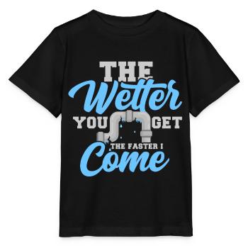 Plumber plumbing pipe plumber joke gift - Stanley/Stella MINI CREATOR Kids’ T-Shirt - black - Front - Mikhail (115cm)