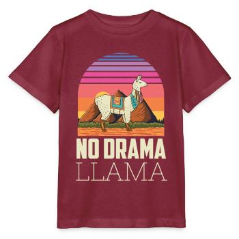 No Drama Lama Yoga Energie - Stanley/Stella Kinder T-Shirt MINI CREATOR  - Burgunderrot - Vorne - Kain (125cm)