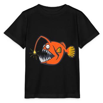 Poisson grenouille de haute mer. Poisson effrayant - T-shirt bio MINI CREATOR Stanley/Stella Enfant - noir - Devant - Mikhail (115cm)