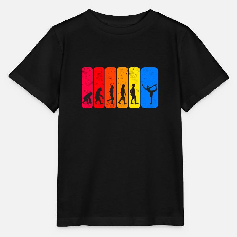 Figure skating evolution figure skater gift idea - Stanley/Stella MINI CREATOR Kids’ T-Shirt - black