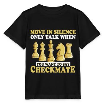Chess chess board board game Chess - Stanley/Stella MINI CREATOR Kids’ T-Shirt - black - Front - Mikhail (115cm)