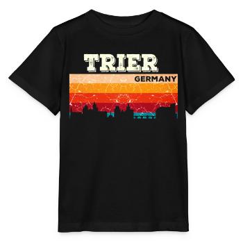 Trèves Skyline Ville natale Allemagne Villes - T-shirt bio MINI CREATOR Stanley/Stella Enfant - noir - Devant - Mikhail (115cm)