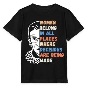Women Belong In All Places Where Decisions - T-shirt bio MINI CREATOR Stanley/Stella Enfant - noir - Devant - Mikhail (115cm)
