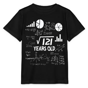 11th birthday math - Stanley/Stella MINI CREATOR Kids’ T-Shirt - black - Front - Mikhail (115cm)