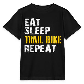 Trail Bike - Stanley/Stella Kinder T-Shirt MINI CREATOR  - Schwarz - Vorne - Mikhail (115cm)