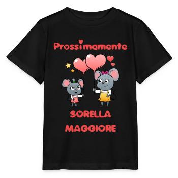 Prossimamente Sorella Maggiore Topi Carini - Stanley/Stella Kinder T-Shirt MINI CREATOR  - Schwarz - Vorne - Mikhail (115cm)