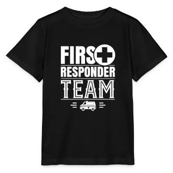 Ersthelfer Team Notfallhelfer Erstversorger Job - Stanley/Stella Kinder T-Shirt MINI CREATOR  - Schwarz - Vorne - Mikhail (115cm)