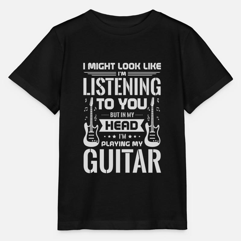 Guitar Design for a Guitar player - T-shirt bio MINI CREATOR Stanley/Stella Enfant - noir