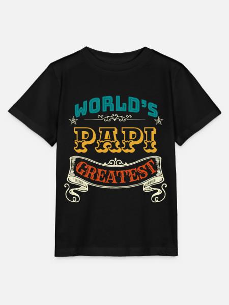WORLDS GREATEST PAPI - Stanley/Stella Kinder T-Shirt MINI CREATOR - Schwarz