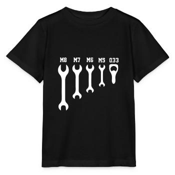 Mécanicien Meakaniker cadeau outil outil clé - T-shirt bio MINI CREATOR Stanley/Stella Enfant - noir - Devant - Mikhail (115cm)