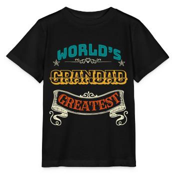 WORLDS GREATEST GRANDAD - Stanley/Stella MINI CREATOR Kids’ T-Shirt - black - Front - Mikhail (115cm)