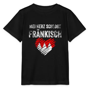 Fränkisches Wappen Franke Fränkisch Oberfranken Lu - Stanley/Stella Kinder T-Shirt MINI CREATOR  - Schwarz - Vorne - Mikhail (115cm)