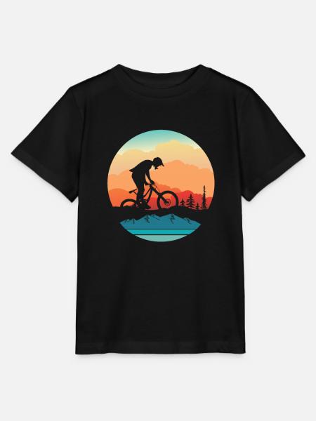 Downhill Mountainbike - Stanley/Stella Kinder T-Shirt MINI CREATOR - Schwarz
