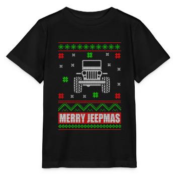 Ugly Christmas Jeep Advent Auto Geschenk - Stanley/Stella Kinder T-Shirt MINI CREATOR  - Schwarz - Vorne - Mikhail (115cm)